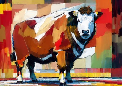 Animaux : Bœuf Hereford 1 - Josef Johann Michel
