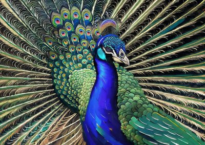 Animaux : Paon 1 - Josef Johann Michel