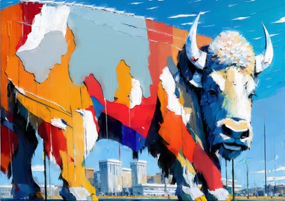 Animaux : Buffle 1 - Josef Johann Michel