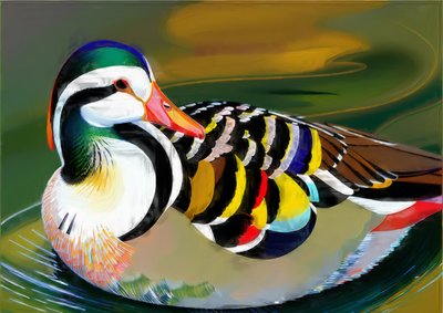 Animaux : canard mandarin 3 - Josef Johann Michel