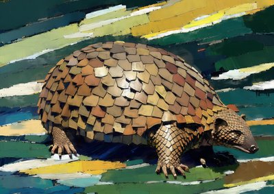 Animaux : pangolin 1 - Josef Johann Michel