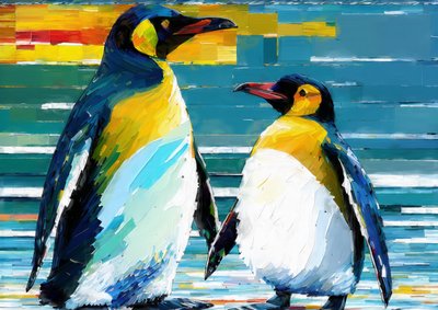 Animaux : pingouin 4 - Josef Johann Michel