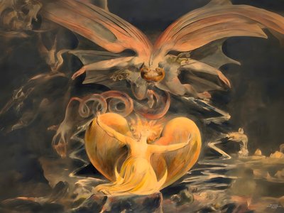 Der große rote Drache und die Frau mit der Sonne bekleidet - Josef Johann Michel