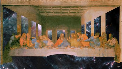 JJM-recreate: Leonardo da Vinci_Das letzte Abendmahl+JWST - Josef Johann Michel