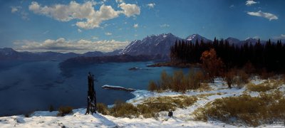 JJM recrée Bierstadt-A: Lac Tahoe - Josef Johann Michel