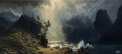 JJM recrée Bierstadt-A: Puget Sound sur la côte pacifique - Josef Johann Michel