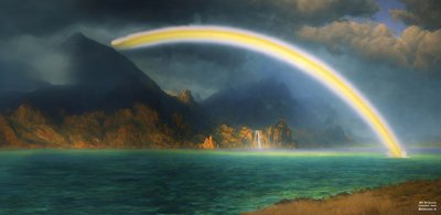 JJM recrée Bierstadt-A: Arc-en-ciel sur le lac Jenny - Josef Johann Michel