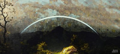JJM recrée Friedrich-C-D: Paysage de montagne avec arc-en-ciel (Panorama) - Josef Johann Michel