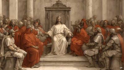 Jésus devant Pilate sur le siège du juge - Josef Johann Michel