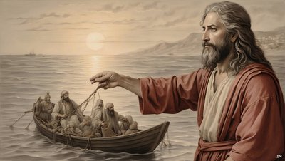 Le filet était rempli de 153 gros poissons (01) - Josef Johann Michel