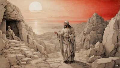 Jésus ressuscite Lazare (02) - Josef Johann Michel