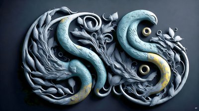 encaustique concept Feng Shui du YIN ET YANG _01 - Josef Johann Michel
