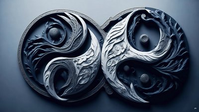 encaustique concept Feng Shui du YIN ET YANG _05 - Josef Johann Michel