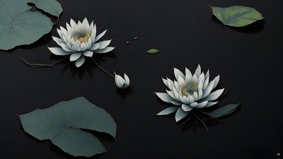Nénuphar noir - Josef Johann Michel
