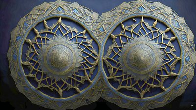mandala: éléments égyptiens_01 - Josef Johann Michel