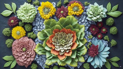 mandala: éléments de kalanchoe_01 - Josef Johann Michel