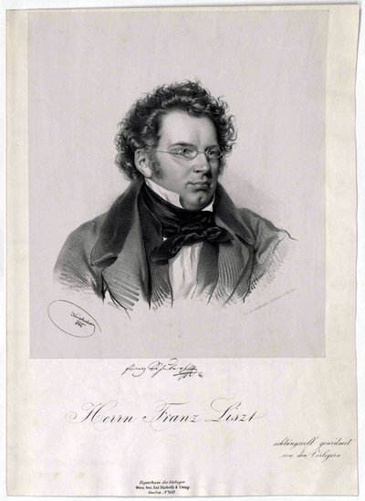 Franz Schubert Litho - Josef Kriehuber