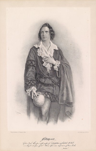 Joseph Wagner en Hamlet - Josef Kriehuber