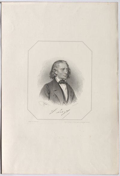Portrait de Franz Liszt 1811-1886, 1856 - Josef Kriehuber