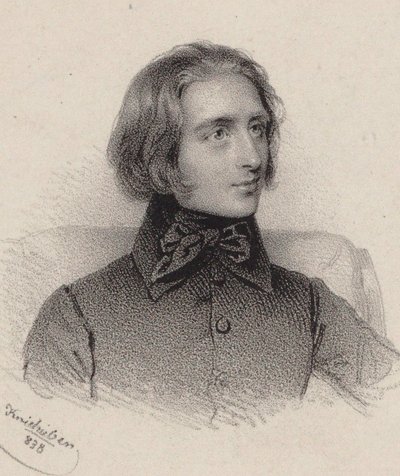 Portrait du compositeur Franz Liszt - Josef Kriehuber