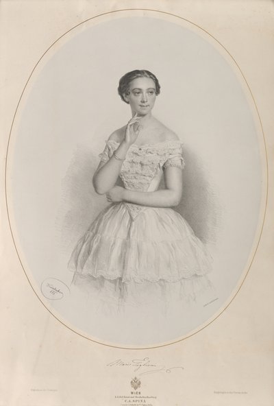 Portrait de la ballerine Marie Taglioni 1804-1884, 1853 - Josef Kriehuber