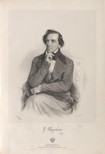 Portrait du compositeur Giacomo Meyerbeer 1791-1864, 1847 - Josef Kriehuber