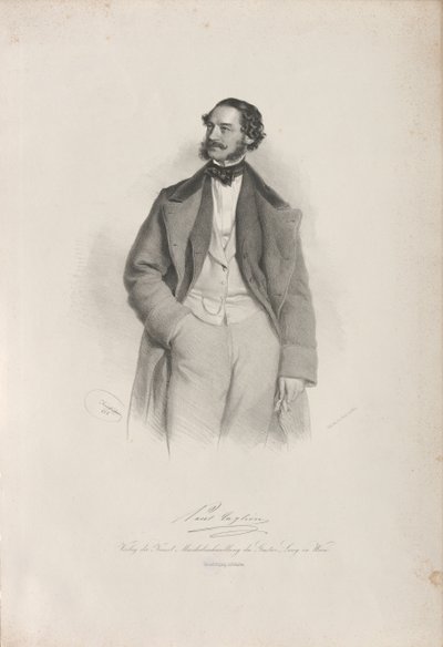 Portrait du danseur, chorégraphe et maître de ballet Paul Taglioni 1808-1884, 1856 - Josef Kriehuber