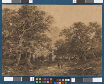 Paysage forestier avec figuration - Josef Kriehuber