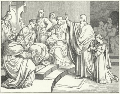 Béatrice de Hohenstaufen demandant au roi Otto IV d