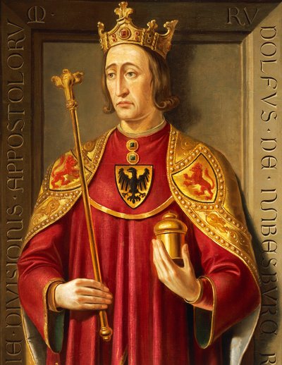 Portrait de Rodolphe de Habsbourg, peinture de Josef Kiss et Friedrich Mayrhofer, détail - Josef and Mayrhofer Friedrich Kiss