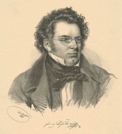 Portrait de Franz Schubert 1797-1828, 1846 - Josef Nikolaus Kriehuber