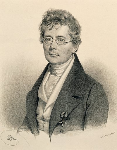 Portrait de Simon Sechter (Frymburk) - Josef Nikolaus Kriehuber