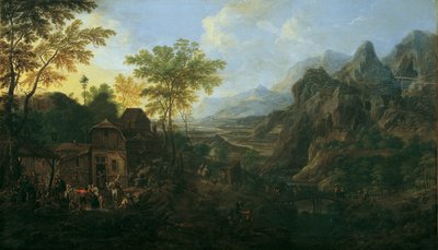 Paysage idéal avec fête paysanne - Josef Orient