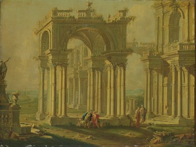 Paysage avec ruines - Josef Platzer