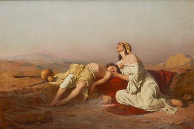 Agar et Ismaël dans le désert - Josef Straka