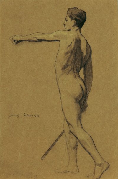 Nu masculin debout - Josef Wawra