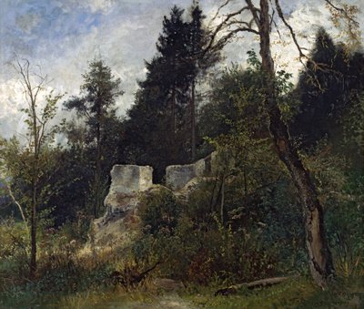 Paysage avec ruine - Josef Wenglein