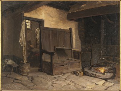 Un intérieur de cottage - Josef Wilhelm Wallander