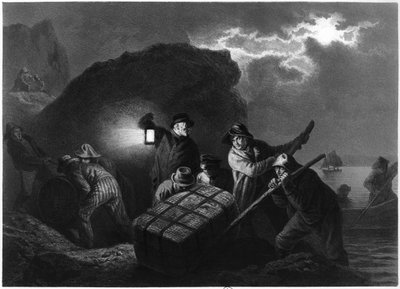 Contrebandiers sur la côte est de la Suède, début du 19ème siècle - Josef Wilhelm Wallander