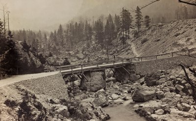 Pont militaire sur la rivière - Josef Zohles