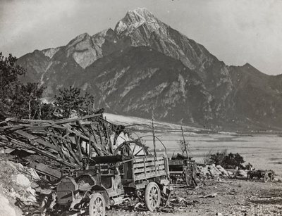 Album "Meine weltkriegs - Erinnerungen South-West Front (Carinthie, Italie, Tyrol du Sud) 31/03/1915-12/11/1918 - Josef Zohles Wien": sur la rivière Tagliamento - Josef Zohles