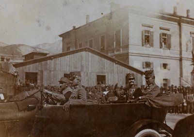 Album "Meine weltkriegs - Erinnerungen South-West Front (Carinthie, Italie, Tyrol du Sud) 31/03/1915-12/11/1918 - Josef Zohles Wien": Kaiser Karl à Trente - Josef Zohles