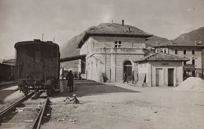 Album "Meine weltkriegs - Erinnerungen South-West Front (Carinthia, Italie, South Tyrol) 31/03/1915-12/11/1918 - Josef Zohles Wien": gare de Tolmezzo - Josef Zohles