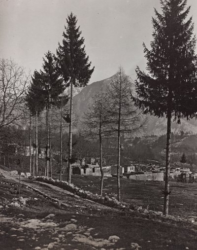 Album "Meine weltkriegs - Erinnerungen South-West Front (Carinthia, Italie, South Tyrol) 31/03/1915-12/11/1918 - Josef Zohles Wien": décombres de Pliczna - Josef Zohles