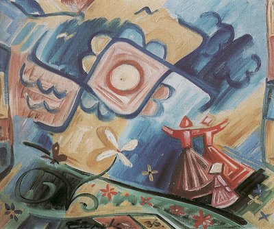 Ornement folklorique des filles chantantes, 1936 - Josef Čapek