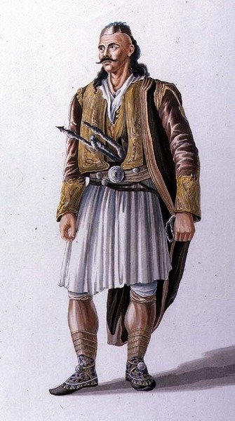 Capitaine des Albanais Suliotes, illustration du Chant II de 