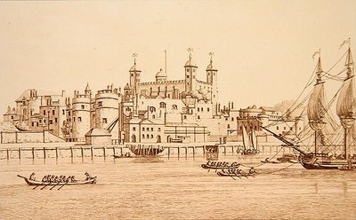 Vue Sud de la Tour de Londres, gravée par J.C. Stadler (fl.1780-1812) - Joseph (after) Farington