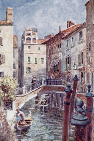 Un canal à Venise (lithographie en couleur) - Joseph (after) Finnemore