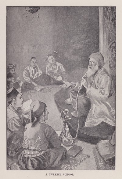 Une école turque (lithographie) - Joseph (after) Finnemore