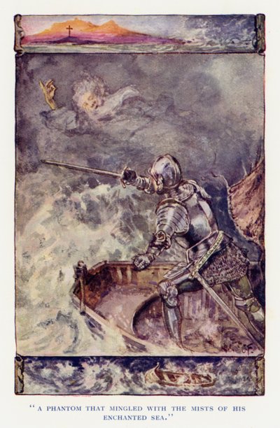 Illustration pour Sir Knight of the Splendid Way (lithographie en couleur) - Joseph (after) Finnemore